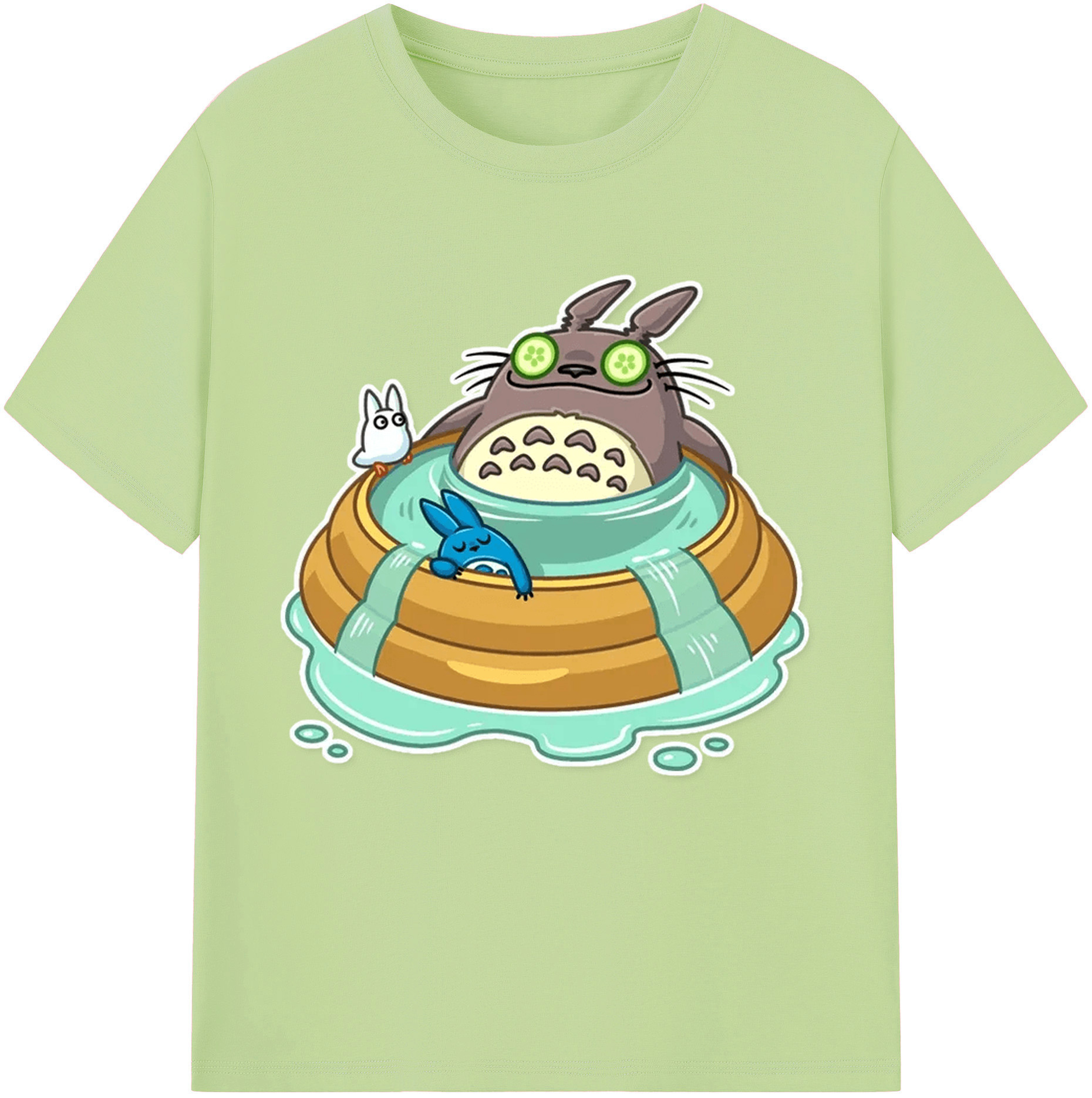 （画像用） となりのトトロ 草壁メイ 草壁サツキ My Neighbor Totoro Satsuki Kusakabe Mei Kusakabe 綿100％半袖Tシャツ（フロントプリント）